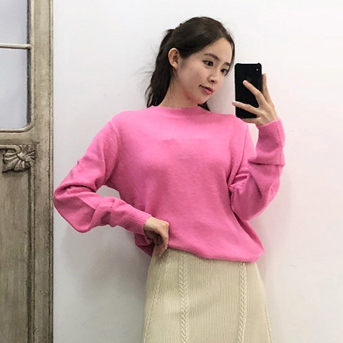 이힝 솜사탕 라운드넥 8컬러 루즈핏니트