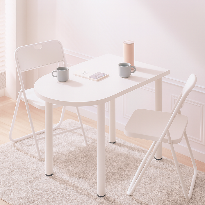 1인용 2인용 원룸 식탁 반원 반달