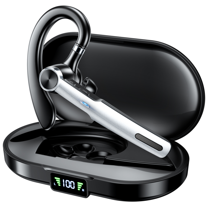 보보조조 무선 고음질 통화 노이즈캔슬링 AI ENC 귀걸이형 블루투스 이어폰