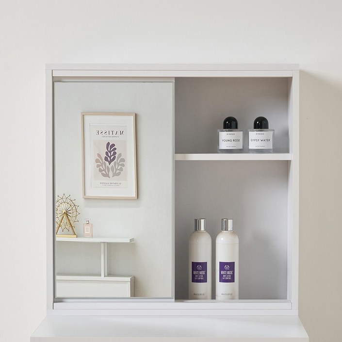 로나 수납 화장대 거울장 상부장 DR1067