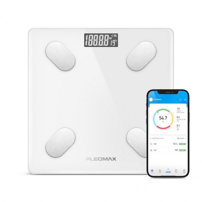 PLEOMAX 스마트 체중계 PMSCALES01, 상세페이지 참조