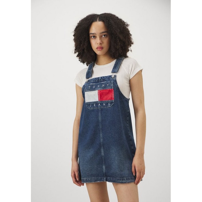 Tommy Jeans 타미진스 여성 청 데님 원피스 토미 진 피나포 드레스 미디엄 T1337482