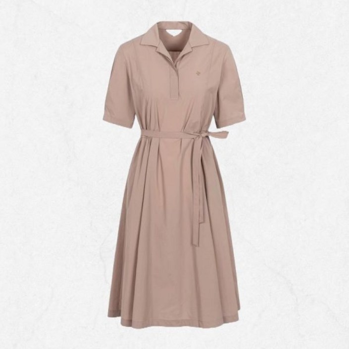 국내정품 빈폴 BEANPOLE LADIES 나일론 혼방 반소매 원피스  베이지 2413577