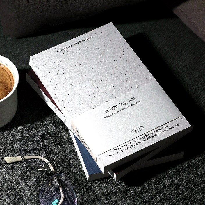 2026 딜라이트로그 기본 와이드 날짜형 먼슬리 위클리 26년 다이어리플래너 무지 직장인 업무용 다꾸 일기장 핸디, 기본형  손에 바스러진 모래 ivory
