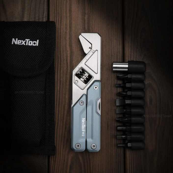 플라이어 렌치 6in1 EDC 넥스툴 Light Wrench W2 With Bit Kit