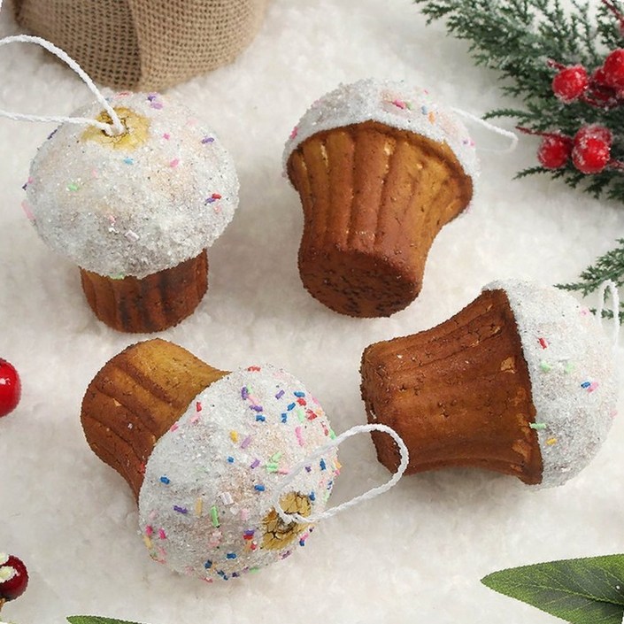 컵케익 머핀모양 장식품 크리스마스 트리 파티 아이방 홈데코 소품