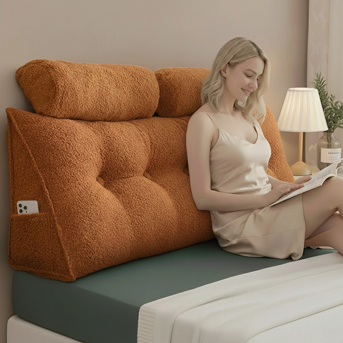 메르디 편안한 침대 등받이쿠션 삼각 침대 벽쿠션 헤드쿠션, 네이비