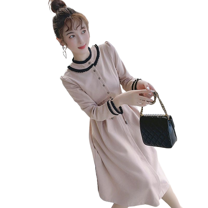 셀럽당 여성 추동 긴팔 슬림핏 스커트 롱원피스 NR0041LI