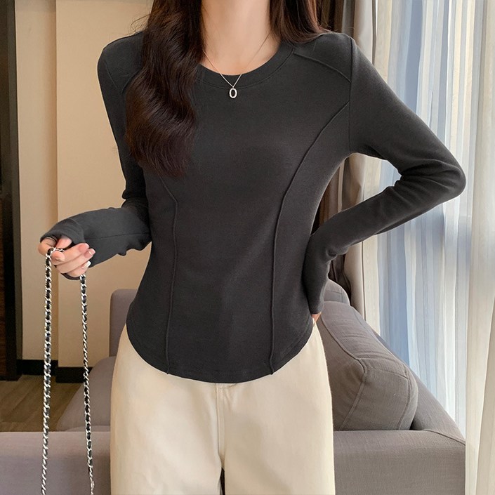 스타일리쉬 긴팔미니멀 디자인의 슬림 라인 날씬 SH1563