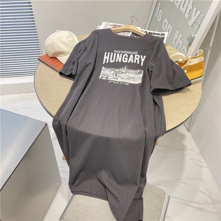 HUNGARY 여성 캐주얼 반팔 원피스 HUNGARY 여성 캐주얼 반팔 원피스