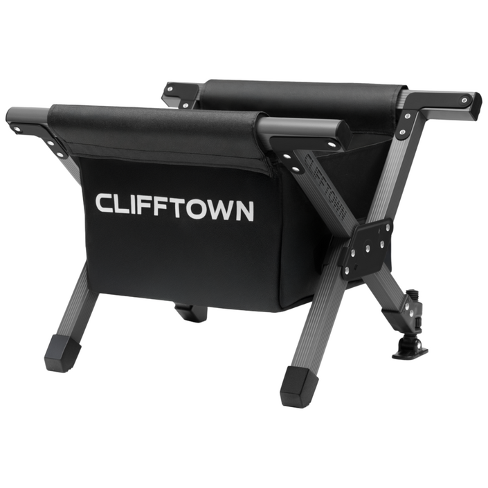 클리프타운 접이식 아이스박스 쿨러스탠드 받침대 플러스 + 바스켓 + 보관파우치 세트, 티타늄 실버