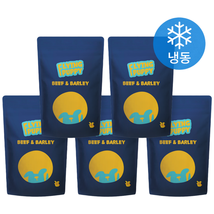 로켓프레시 플라잉퍼피 강아지 냉동 화식 사료, 400g, 5개, 소