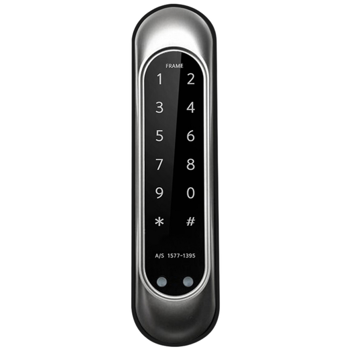 무료설치 이츠락 프레임 폭이 좁은 샤시문용 비밀번호전용 도어락 샷시문 번호키 세이프도어 폴딩도어 터닝도어 미닫이문 가마찌도어 현관문 디지털도어락 허수기능 차임벨 생활방수, 이츠락 프레임번호전용, 방문설치