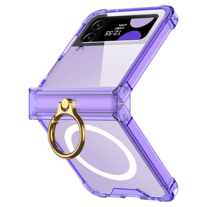 더홀릭 Z플립3 Z플립4 골드링 힌지보호 맥세이프 케이스