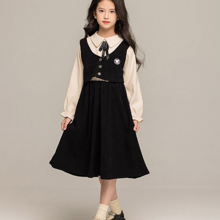 삐삐네옷가게 여아 주니어 로얄 아카데미 스쿨룩 원피스