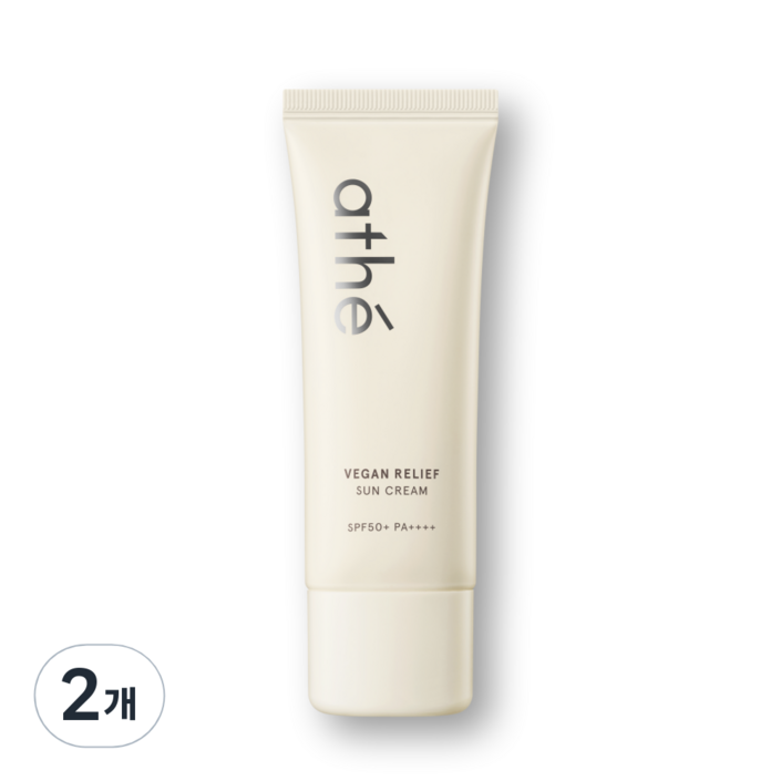 아떼 비건 릴리프 무기자차 선크림 PA SPF, 40ml, 2개