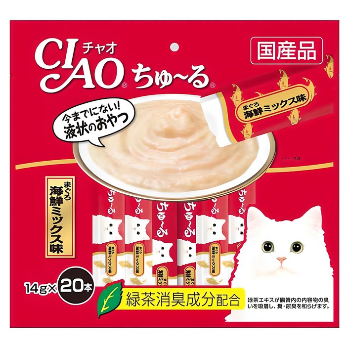 챠오츄르 고양이 짜먹는 간식 20p, 혼합맛(참치/해산물), 280g, 1개