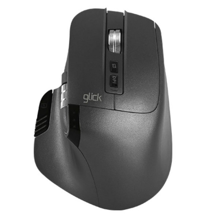 지클릭커 오피스프로 휠 버티컬 인체공학 충전식 무소음 유무선 마우스, GCLIKER OFFICEPRO WHEELMASTER, 딥그레이 블랙