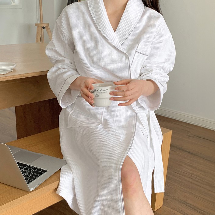 공유 프리미엄 와플 샤워가운 L