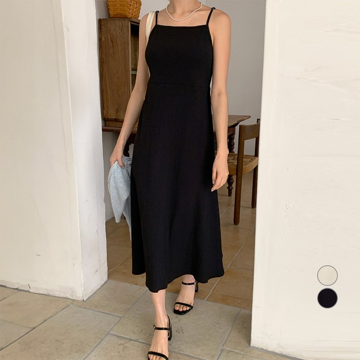 아피나르 여성용 시어서커 나시 원피스