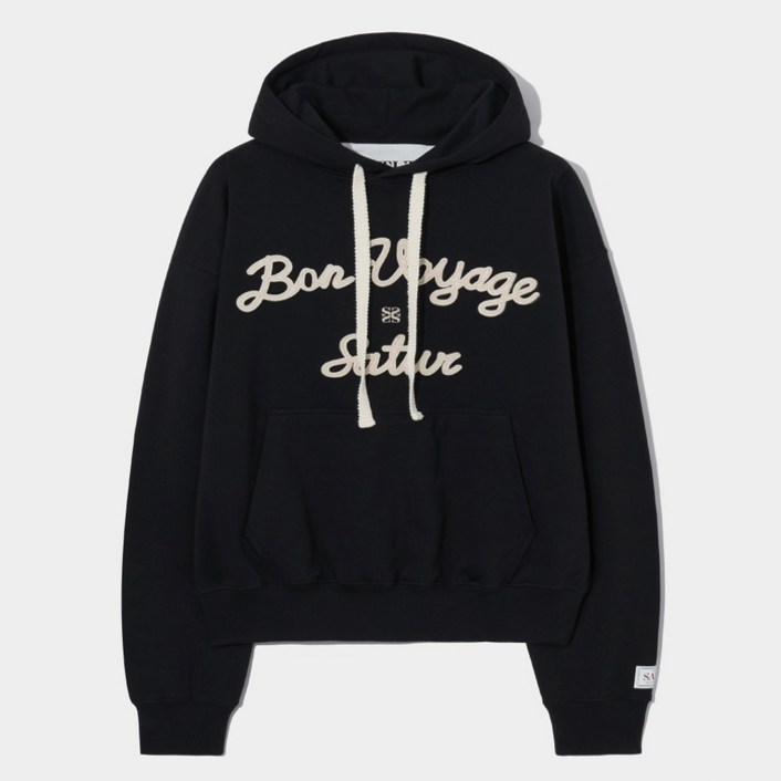 세터 남녀공용 로고 보야지 면 후드 티셔츠