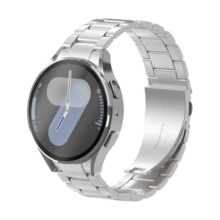 아이메이드잇 갤럭시워치 호환 스탠다드 일체형 메탈 밴드 스트랩, 실버