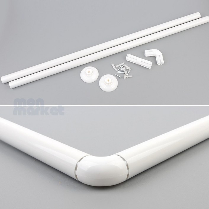 숍블리 ㄱ자 샤워커튼봉 화장실커튼봉