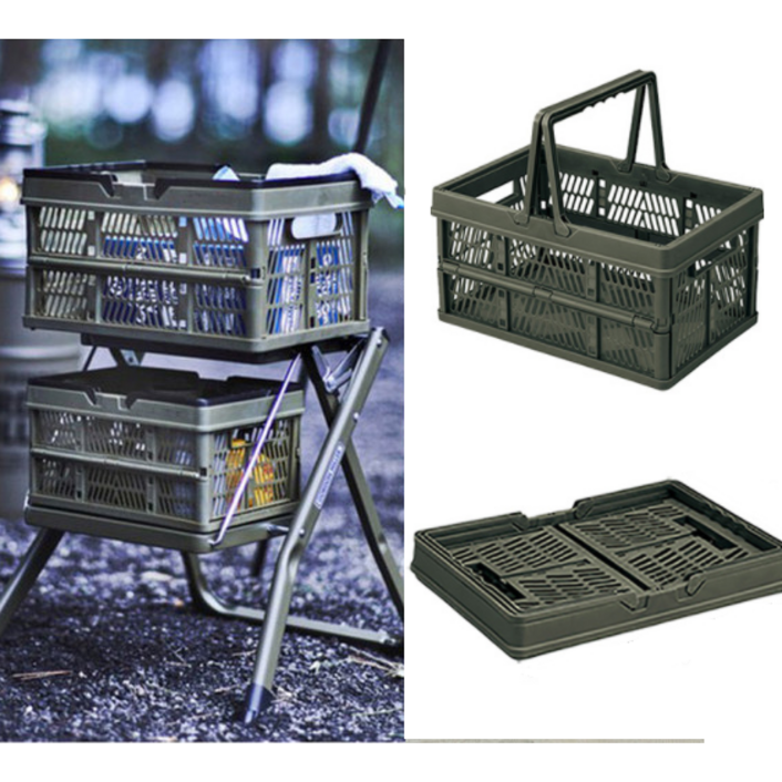 BOX3 - 캠핑 차박 접이식 폴딩박스 수납박스 정리함 컨테이너 바스켓 고든밀러형 사다리