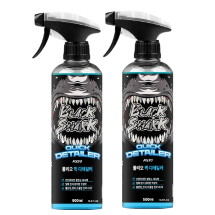 블랙샤크 차량용 광택 코팅 퀵디테일러, 2개, 500ml 블랙샤크 차량용 광택 코팅 퀵디테일러, 2개, 500ml