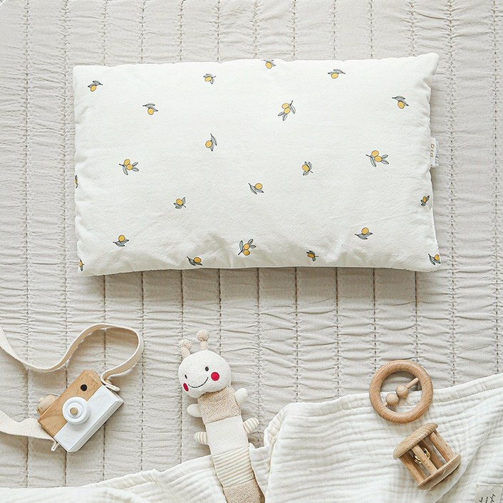 마롤로뜨 사계절 30수 씬필로우 유아 신생아 돌 아기 베개 낮은베개, 싱싱올리브씬필로우