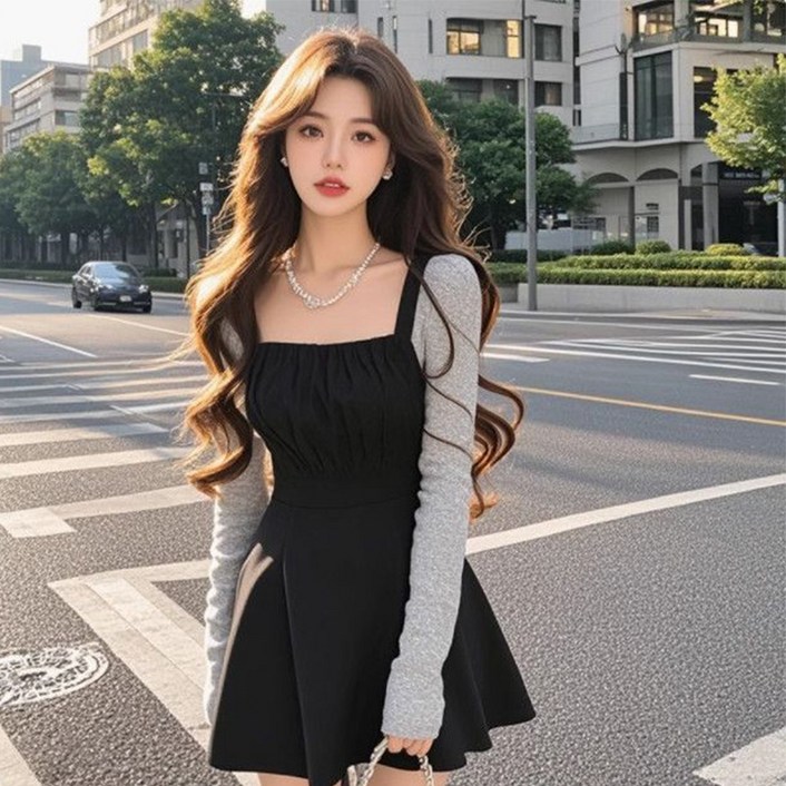 CBHV여성 샤무드 원피스 날씬해 보이는 A라인 원피스