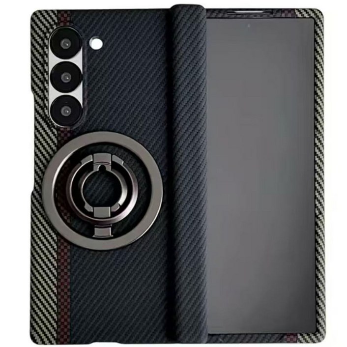 하이엑스 갤럭시 Z폴드 맥세이프 탄소섬유 힌지보호 풀커버 거치대 카본 휴대폰 케이스
