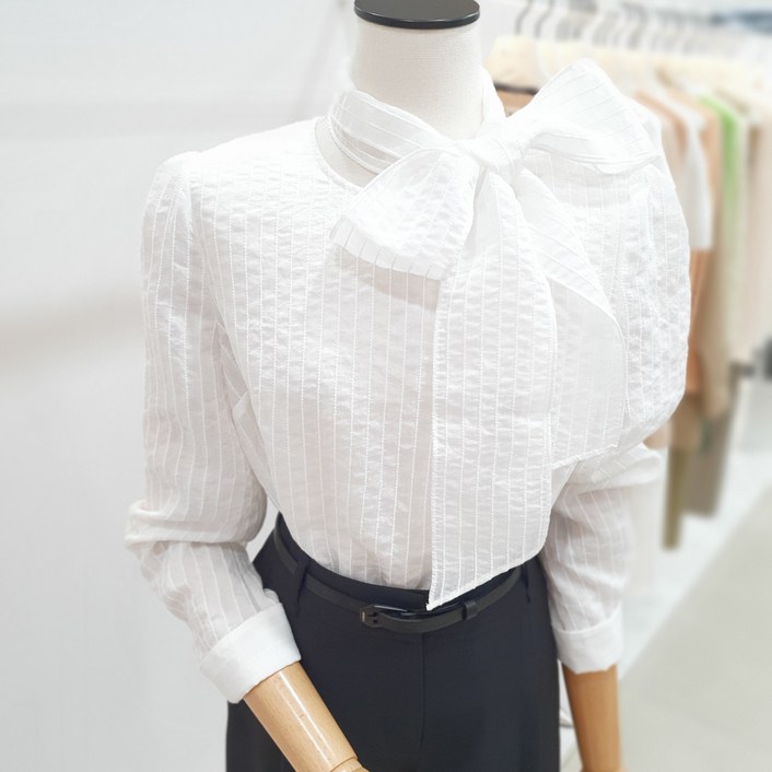 잇미샤 리본 타이 블라우스 ITOAWBL800