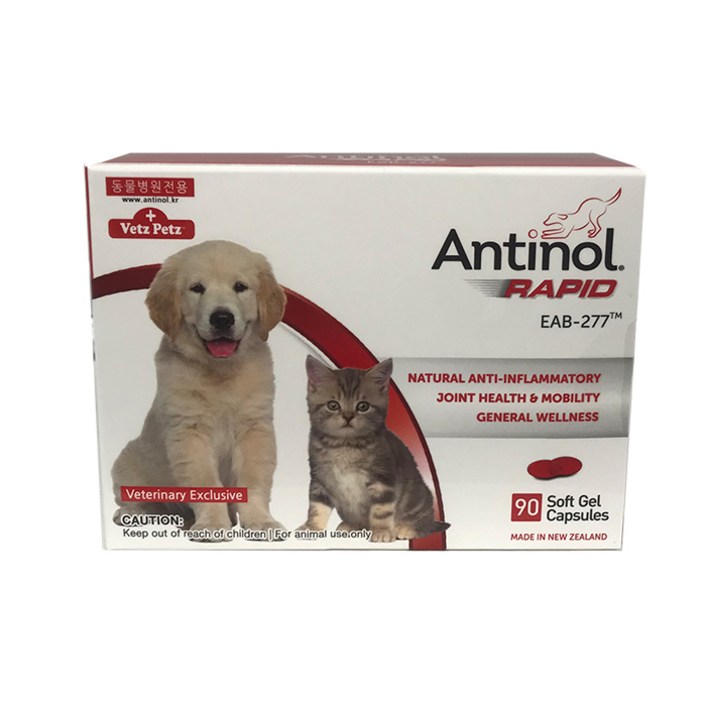 안티놀래피드 90캡슐 정품 강아지 고양이 관절영양제 (더원츄 덴탈껌1P 증정)