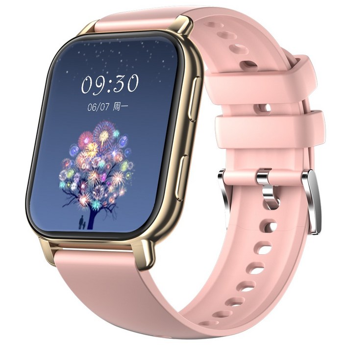 통화가능 웨어러블 블루투스 스마트 워치 P5S 1.85인치, GPS  블루투스, 4.7cm, 골드