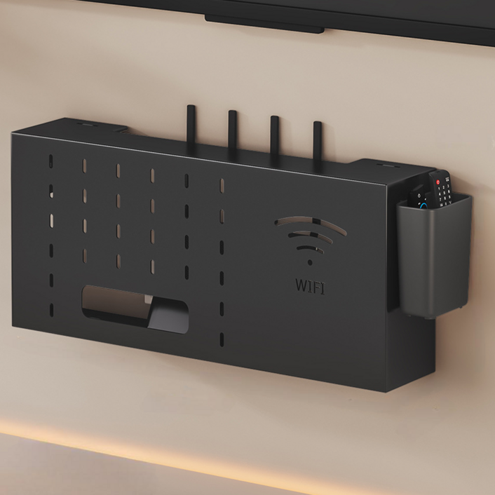 솔브릭 벽콘센트가리개 멀티탭 셋톱박스 정리함, 1개