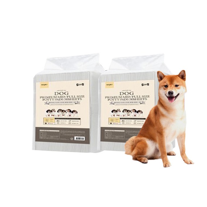강블리라이프 강아지 프리미엄 고흡수 애견 배변 패드 55g 65X55cm 50매 2팩