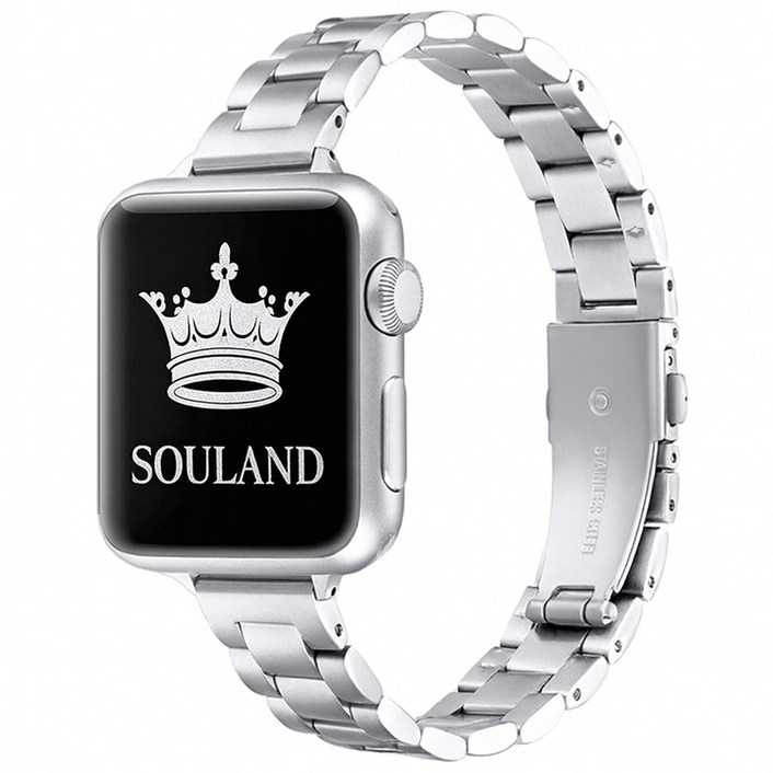 소울랜드 프리미엄 애플워치 호환 메탈 여성용 슬림 스트랩 밴드 38mm 40mm 41mm 1/2/3/4/5/6/7/SE 세대