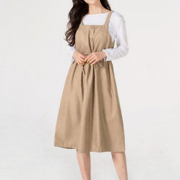 가을 데일리룩 필수템! 긴팔티셔츠 포함 끈나시 원피스 세트