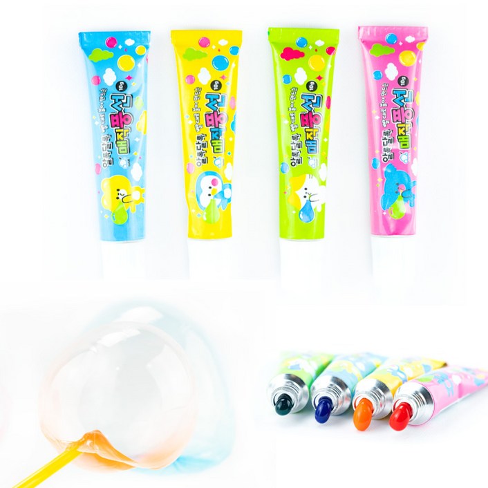 매직 빨대풍선 10g 4개 세트 레트로 추억 장난감 칼라풍선