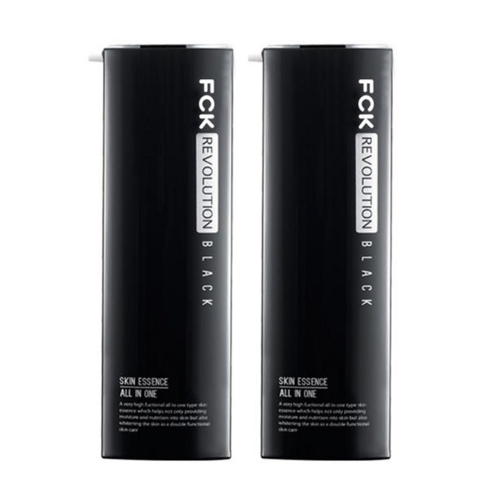 레볼루션블랙 스킨에센스 올인원 130ml x 2개 남성화장품 스킨 로션 에센스 미백효과+주름개선 기능성
