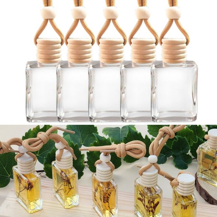 차량용 방향제 디퓨저 DIY 유리 용기 직사각 15ml18ml