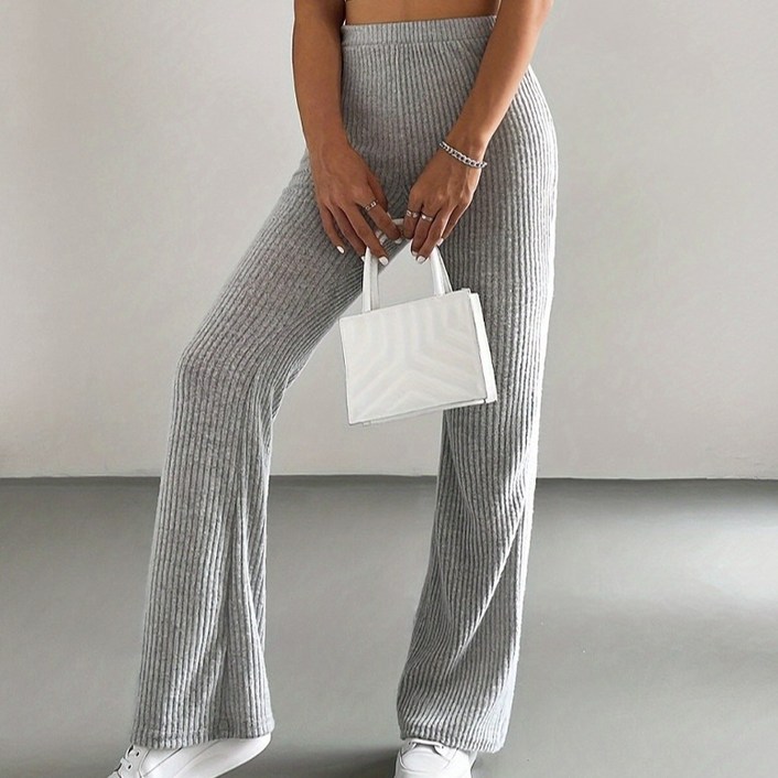 안다로미 여성용 코듀로이 부츠컷 허리밴딩 팬츠