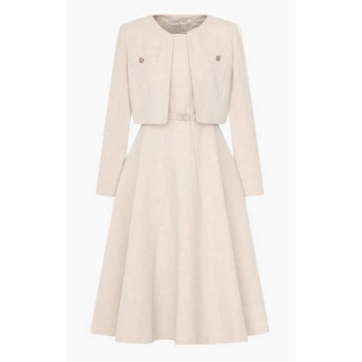 [백화점판] 케네스레이디 인기 스퀘어넥 원피스 셋업 P32 하객룩 데이트룩