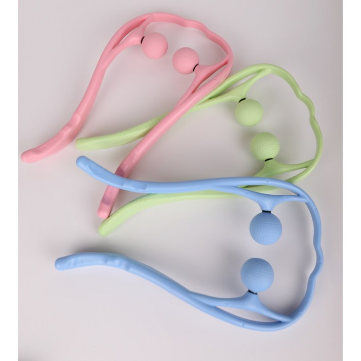 골프공 안마기, 경추 안마기,목 안마기,국내산, 그린, 1개