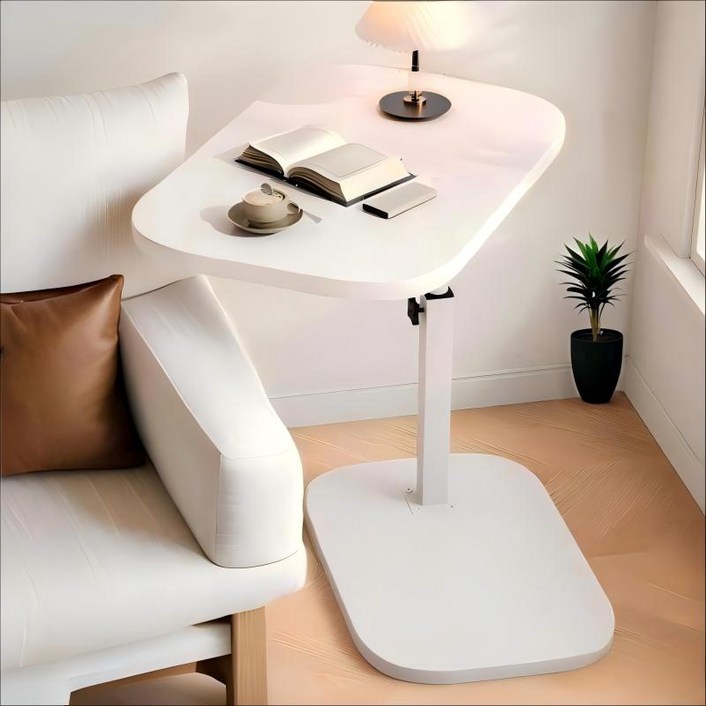 명신 키키 높이조절 소파 책상 협탁 사이드 테이블, 화이트