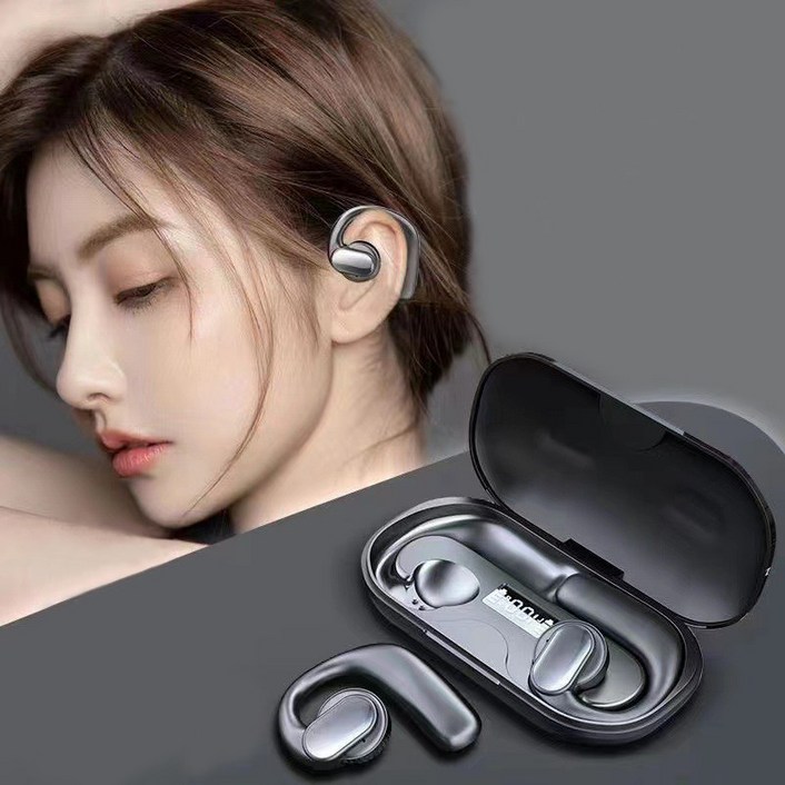 ELSECHO 공기 전도 블루투스 이어폰 블루투스 무선 이어폰 TWS 스포츠 블루투스 이어폰, 파란색