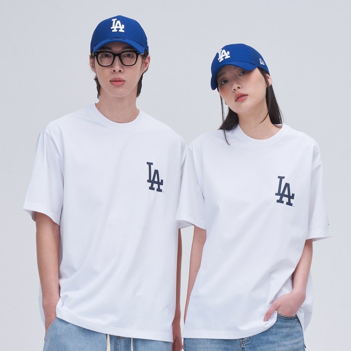 뉴에라 MLB 베이직 로고 LA 다저스 반팔 티셔츠 14721307
