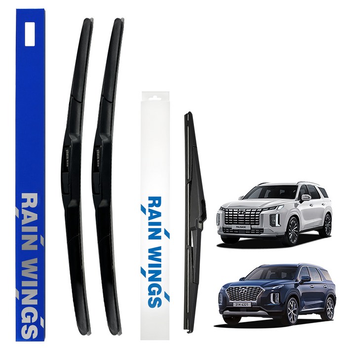 레인윙스 하이브리드 RV 앤 SUV 차량 전면 + 후면 와이퍼 세트