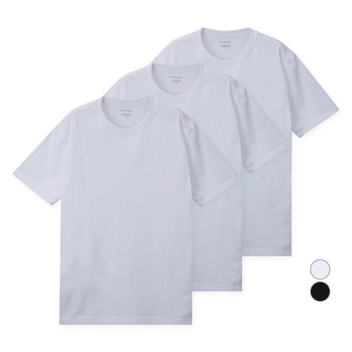 마인드브릿지 남성용 고밀도 순면 기본 반팔 티셔츠 MATS0101 3p - 쇼핑앤샵
